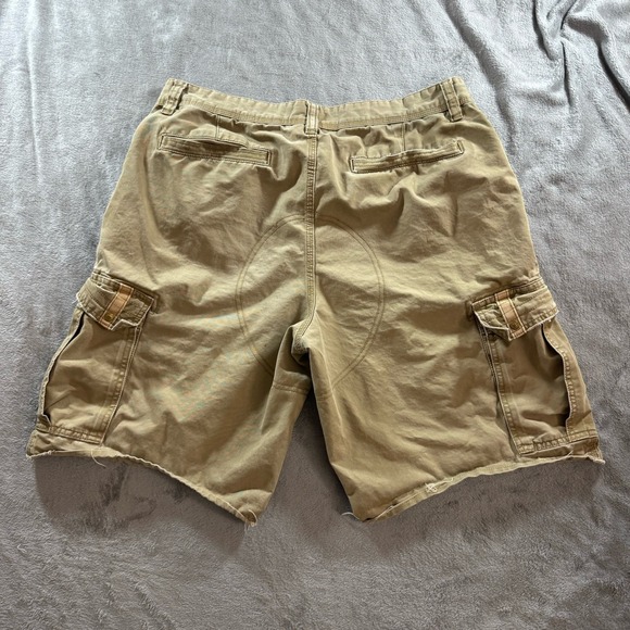 Vintage Y2K Cargo Shorts Mens 36 Brown Old Navy Military Baggy Standard Issue - Picture 2 of 16